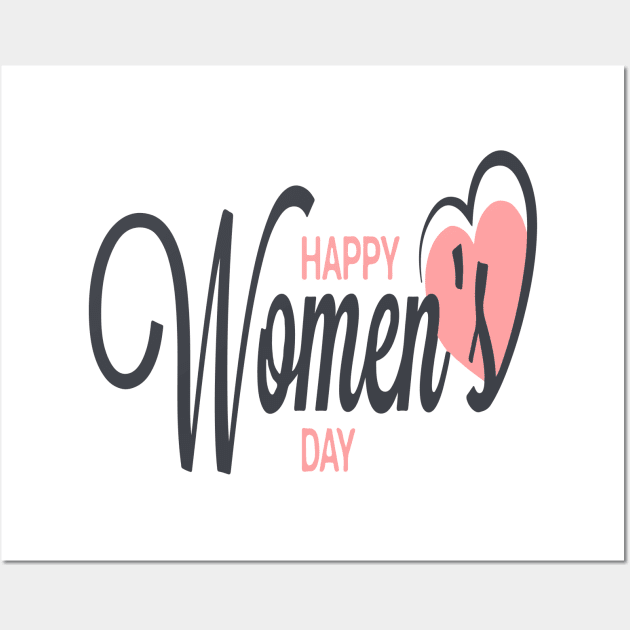 Happy Women's Day Wall Art by jobieh shop